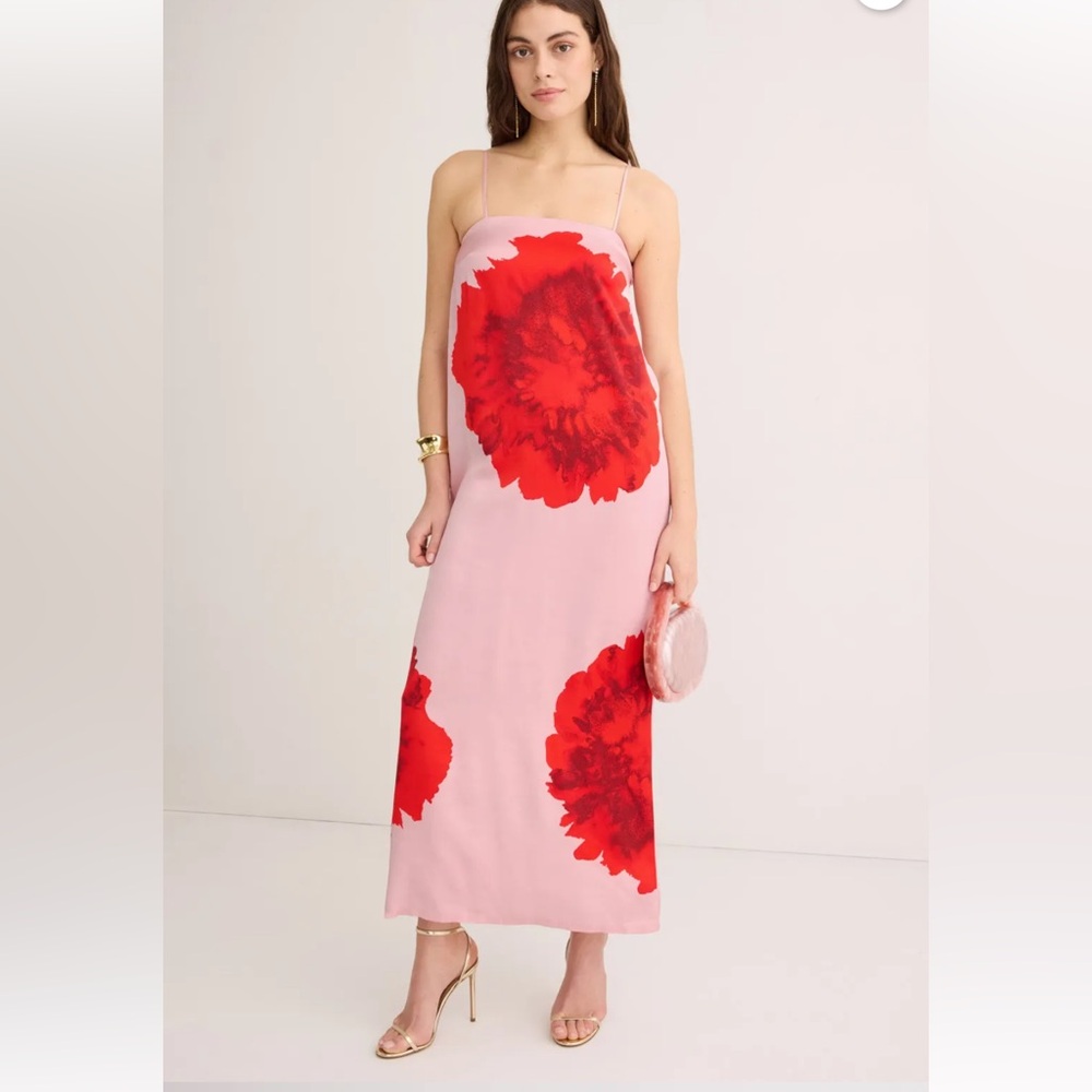 SUBOO Emilia Bustier Gown Pink Floral Maxi Dress Sz XS